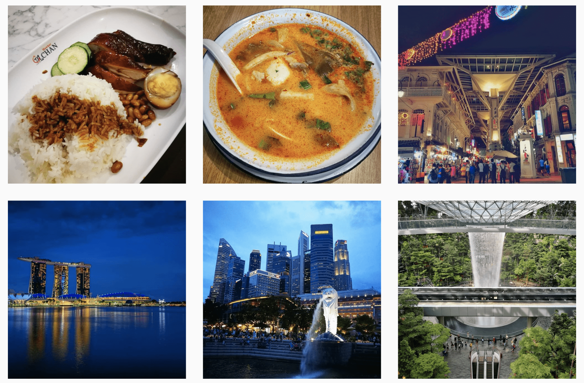 A collage of images from my Singapore trip