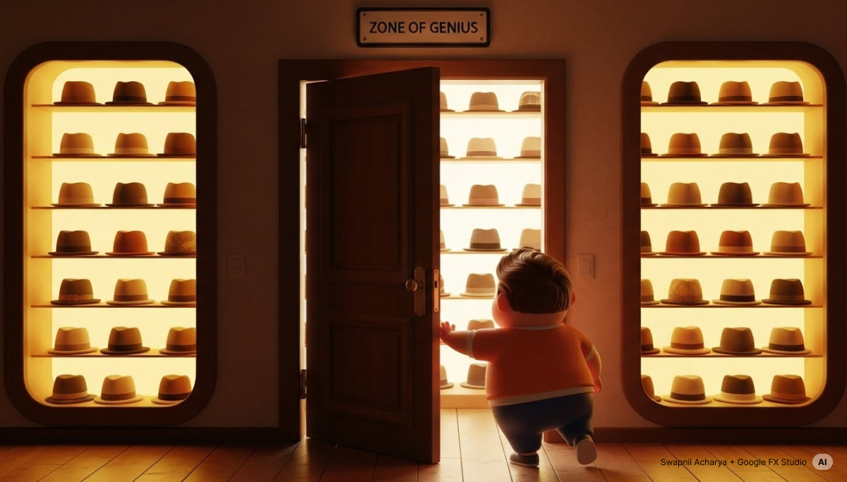 A red hat with the words HABA MABA on it